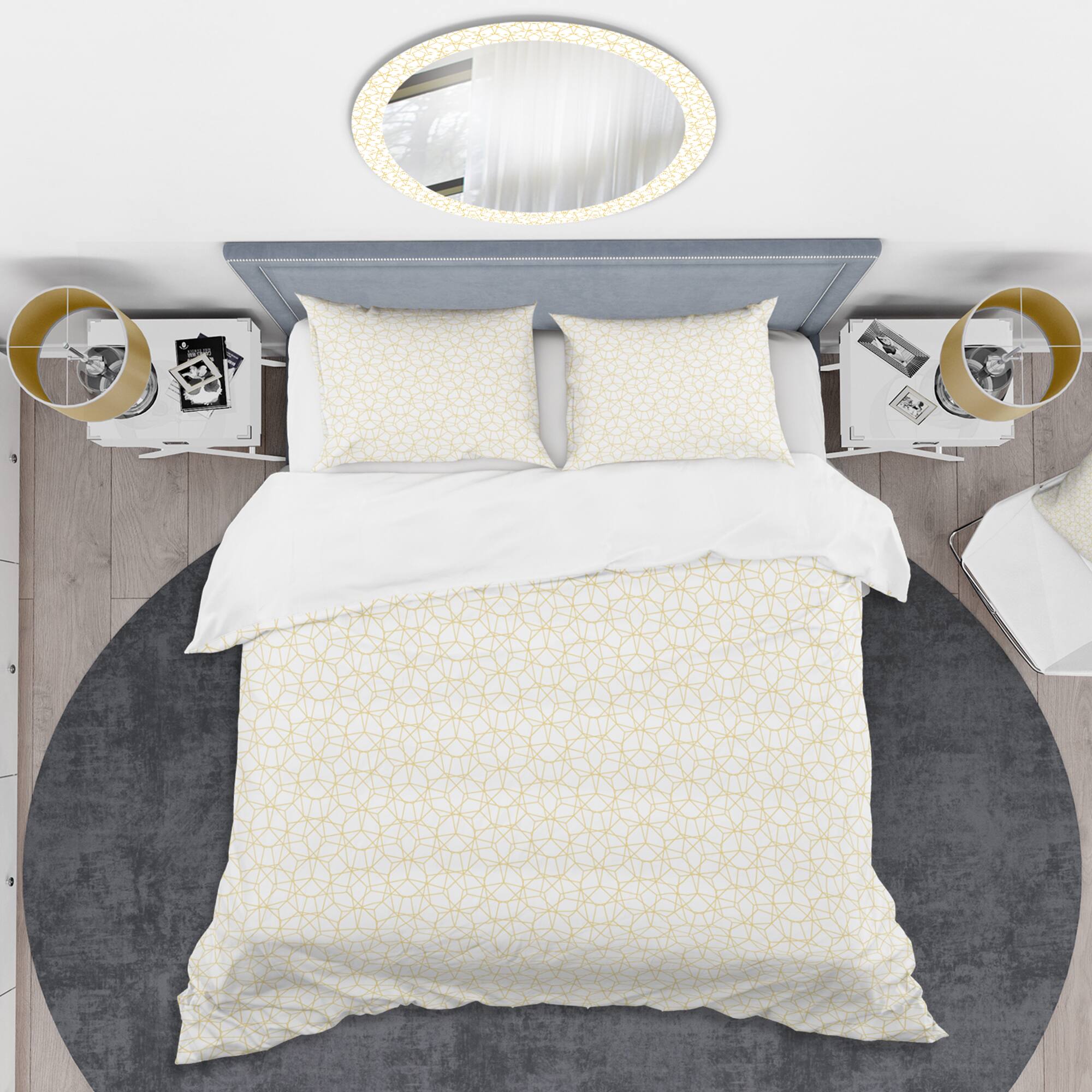 Designart 'Abstract Geometrical ' Mid-Century Duvet Cover Set